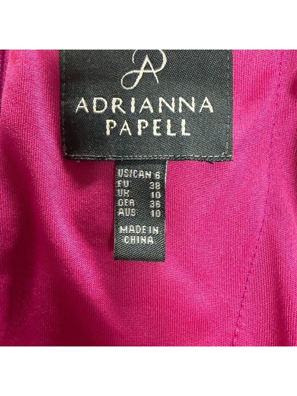 Adrianna Papell Fuchsia Draped Mini Dress - Picture 4 of 5
